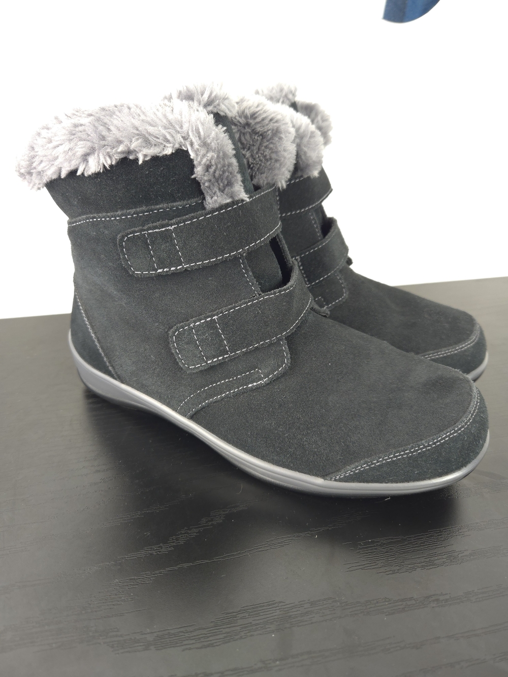 Orthofeet Florence Womens Orthopedic Winter Boots Black Suede Size 8 B Medium